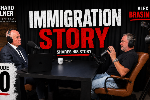 Richard Wilner interviews Alex Brasinha Dos Santos about his L-1A and EB-1C immigration journey in ImmiGreat Podcast Episode 20