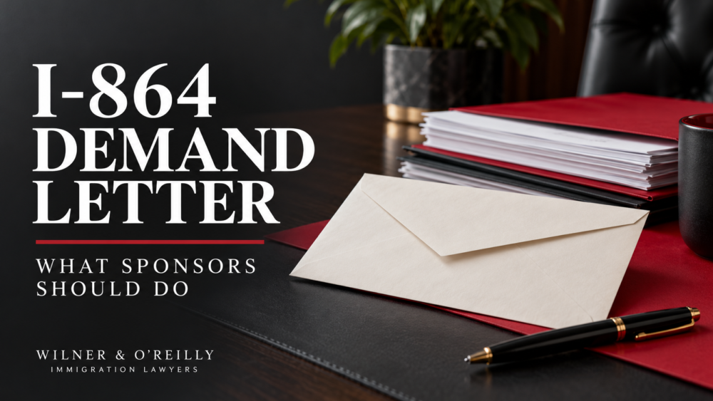 I-864 demand letter and sponsor response featured graphic