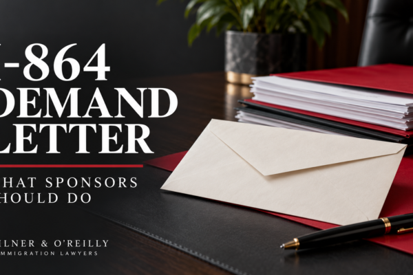 I-864 demand letter and sponsor response featured graphic